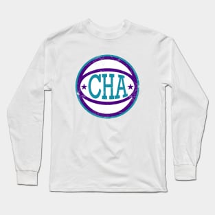 Charlotte Retro Ball - White Long Sleeve T-Shirt